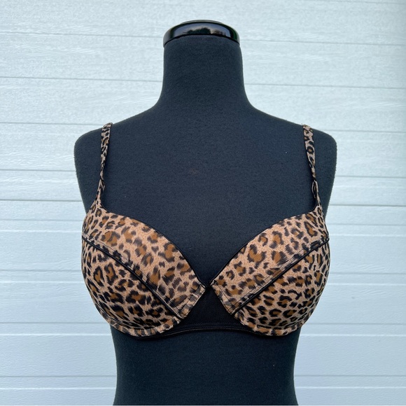 NWT Maison Close Suite Fatale Leopard Print Push Up Bra, 36C - Picture 3 of 15